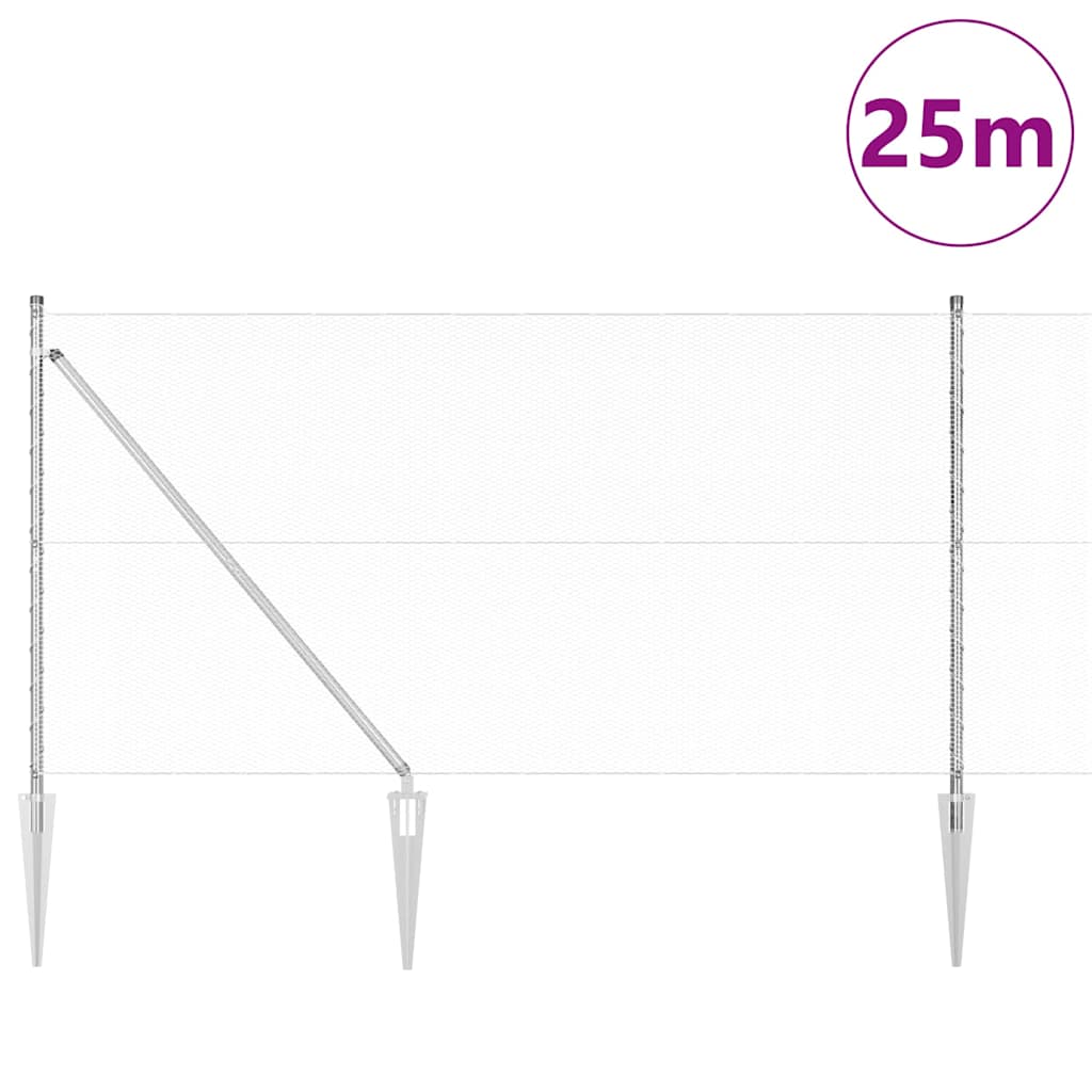 Recinzione in rete saldata con punte 25 x 1,4 m