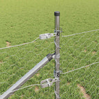 Recinzione in rete saldata zincata 50 x 1 m con pali e punte