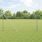 Recinzione in rete saldata zincata 50 x 1 m con pali e punte