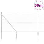Recinzione in rete saldata zincata 50 x 1 m con pali e punte