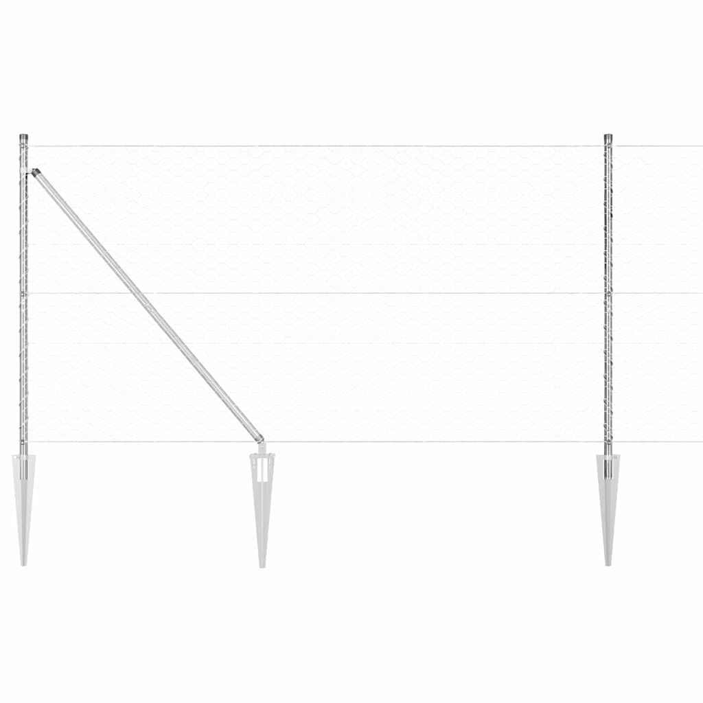 Recinzione in rete saldata con punte 50 x 1,2 m