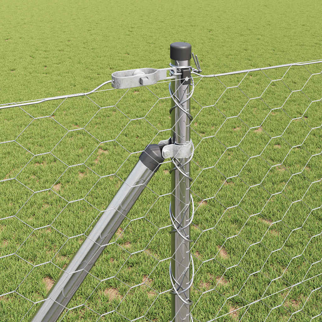 Recinzione in rete saldata 50 x 1,4 m con pali in acciaio zincato