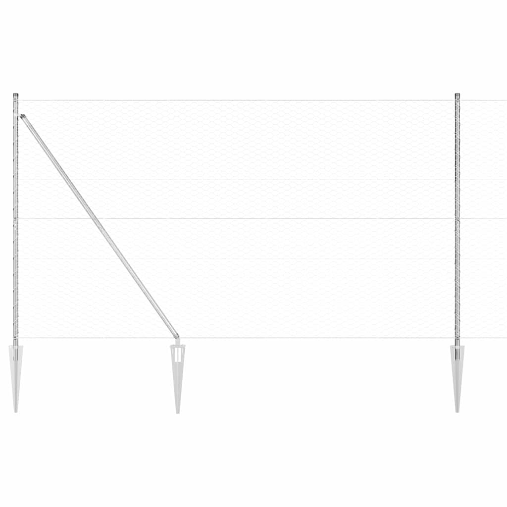Recinzione in rete saldata con punte 50 x 1,6 m