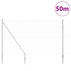 Recinzione in rete saldata zincata 50 x 1,6 m con pali e punte