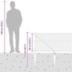 Recinzione in rete saldata con punte 100 x 0,6 m