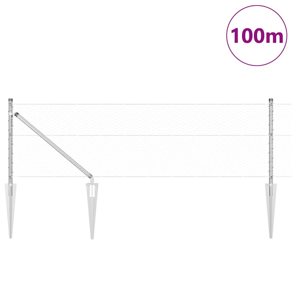 Recinzione in rete saldata con punte 100 x 0,6 m