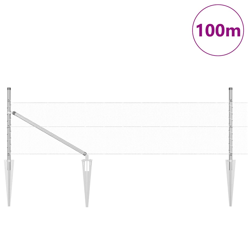 Recinzione in rete saldata con punte 100 x 0,8 m