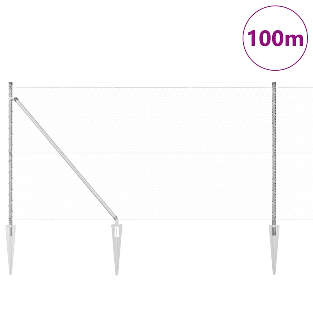 Recinzione in rete saldata con punte 100 x 1 m