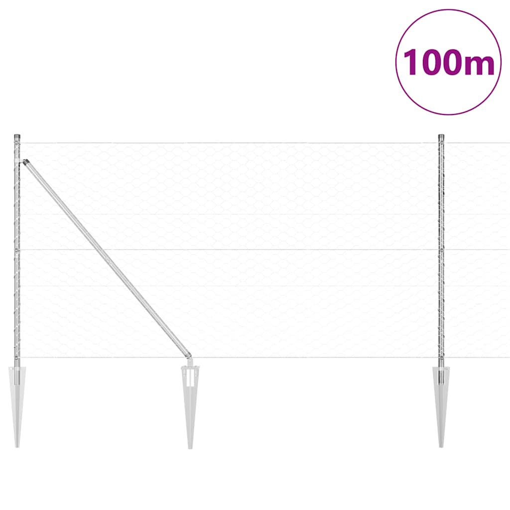 Recinzione in rete saldata con punte 100 x 1 m