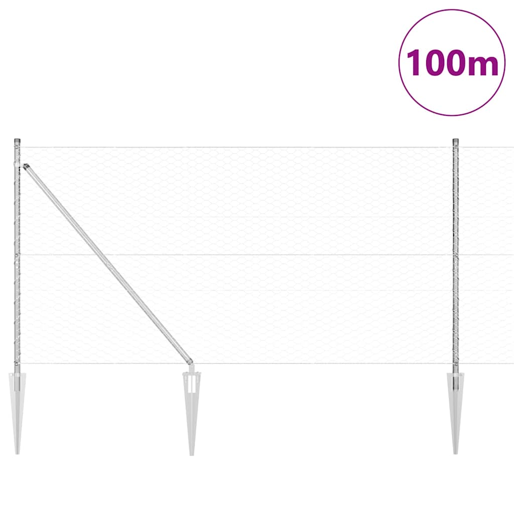 Recinzione in rete saldata con punte 100 x 1,4 m