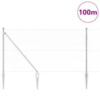 Recinzione in rete saldata zincata 100 x 1,4 m con pali e punte