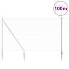 Recinzione in rete saldata zincata 100 x 1,5 m con pali e punte