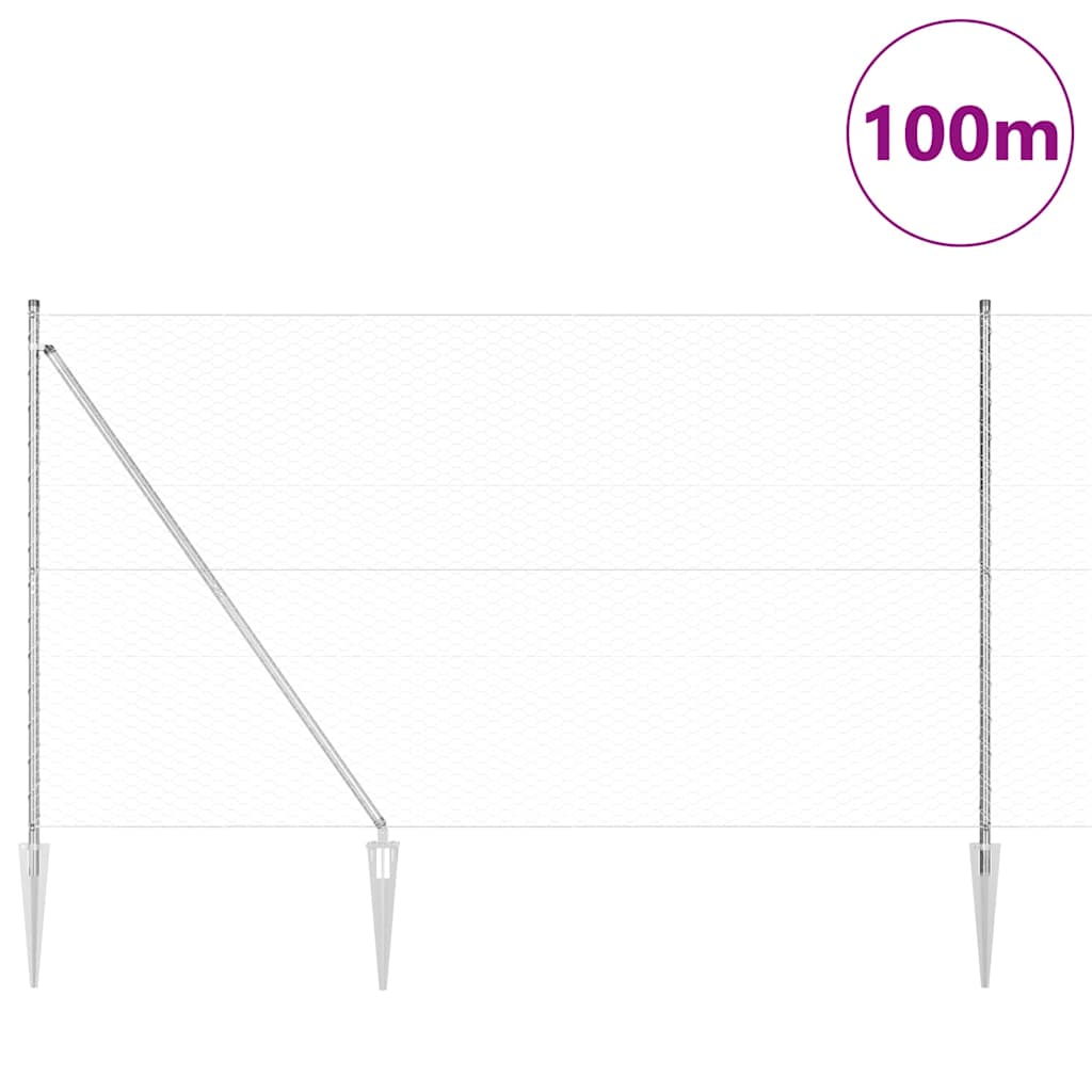 Recinzione in rete saldata con punte 100 x 1,6 m