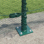 Recinzione Metallica Saldato in Rete con Base in Cemento 10x0,6 m - Acciaio Rivestito PVC Verde