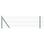 Recinzione Metallica Saldato in Rete con Base in Cemento 10x0,6 m - Acciaio Rivestito PVC Verde
