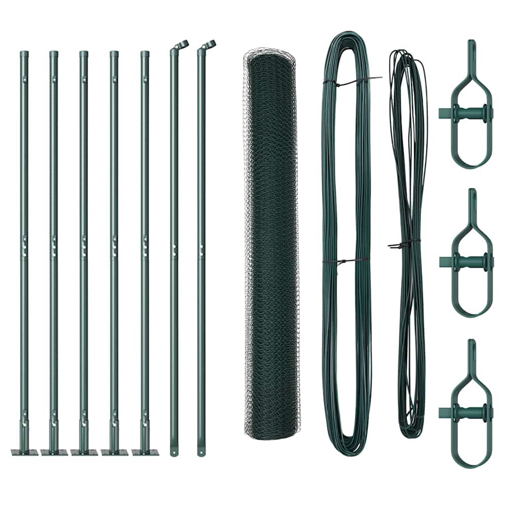 Recinzione Metallica Saldata con Pali e Base in Cemento 10x0,8 m
