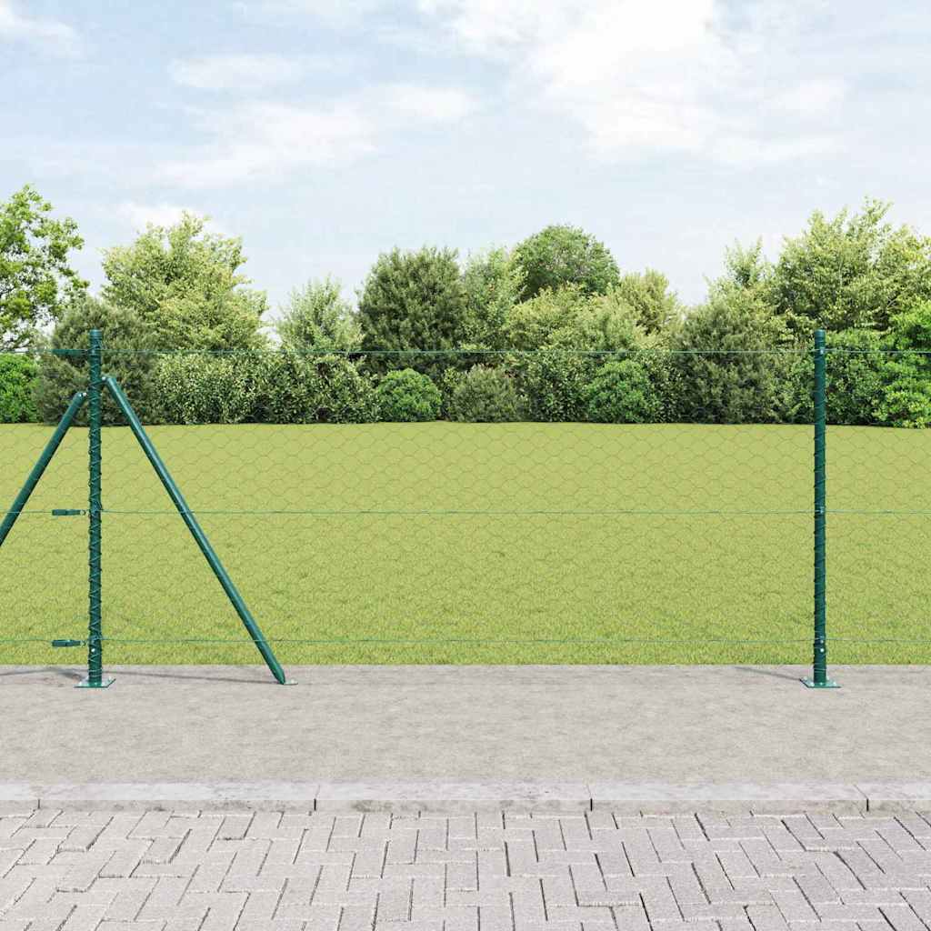 Recinzione Metallica Saldata con Base in Cemento - 10 x 0,8 m
