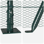 Recinzione Metallica Saldata con Base in Cemento 10x1,2m - Acciaio Rivestito PVC Verde