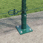 Recinzione Metallica Saldata con Base in Cemento 10x1,2m - Acciaio Rivestito PVC Verde