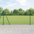 Recinzione Metallica Saldata con Base in Cemento 10x1,2m - Acciaio Rivestito PVC Verde