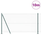 Recinzione Metallica Saldata con Base in Cemento 10x1,2m - Acciaio Rivestito PVC Verde