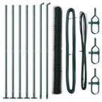 Recinzione Metallica Saldato con Base in Cemento 10 x 1,4 m - Acciaio Rivestito PVC Verde