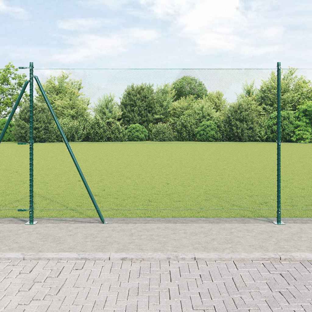 Recinzione Metallica Saldato con Base in Cemento - 10x1,5m