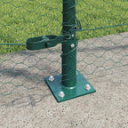 Recinzione Metallica Saldato con Base in Cemento 10x1,5m - Acciaio Rivestito PVC Verde