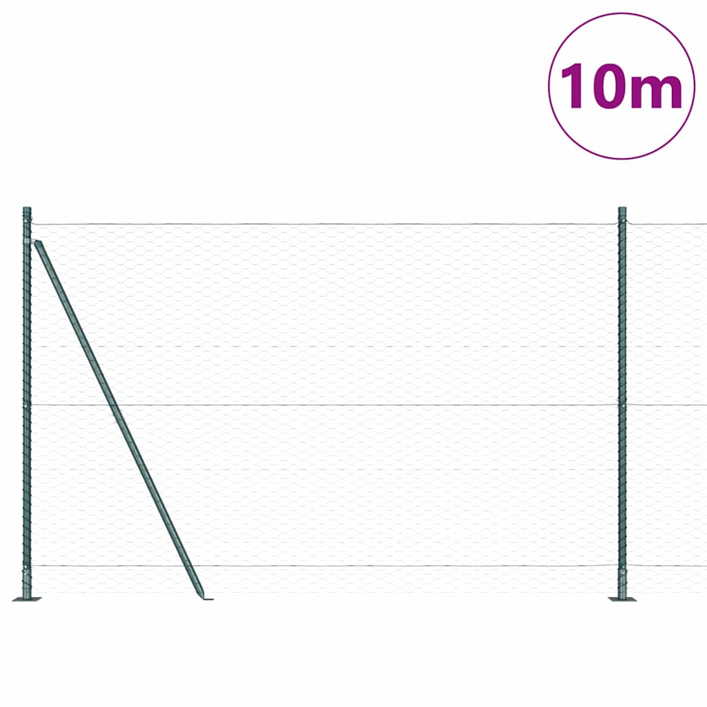 Recinzione Metallica Saldato con Base in Cemento - 10 x 1,6 m