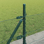 Recinzione Metallica Saldata con Base in Cemento - Acciaio Rivestito PVC Verde 25x0,4 m