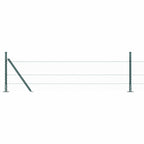 Recinzione Metallica Saldata con Base in Cemento 25x0,4 m - Acciaio Rivestito PVC Verde