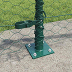 Recinzione Metallica Saldata con Base in Cemento - Verde Foresta 25x0,5 m