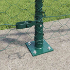 Recinzione Metallica Saldato con Base in Cemento 25x1 m - Acciaio Rivestito PVC Verde Foresta