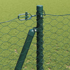 Recinzione Metallica Saldata con Base in Cemento 25 x 1,2 m - Acciaio Rivestito PVC Verde