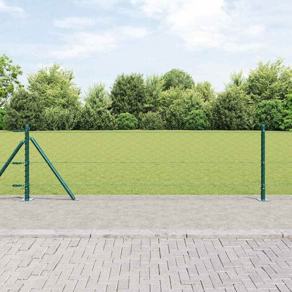 Recinzione Metallica Saldato con Base in Cemento - 50 x 0,6 m