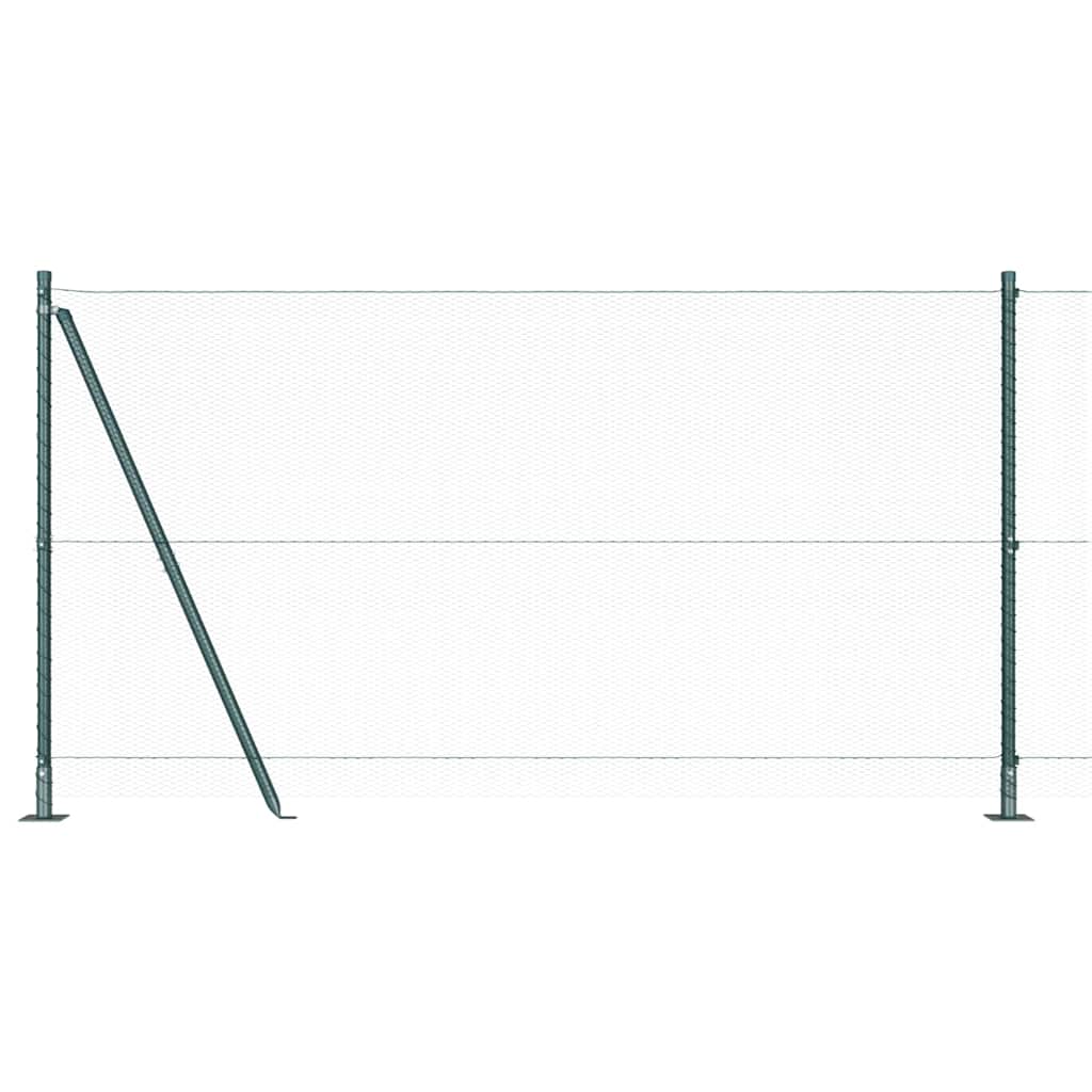 Recinzione Metallica Saldata con Pali e Base in Cemento 50 x 1,2 m
