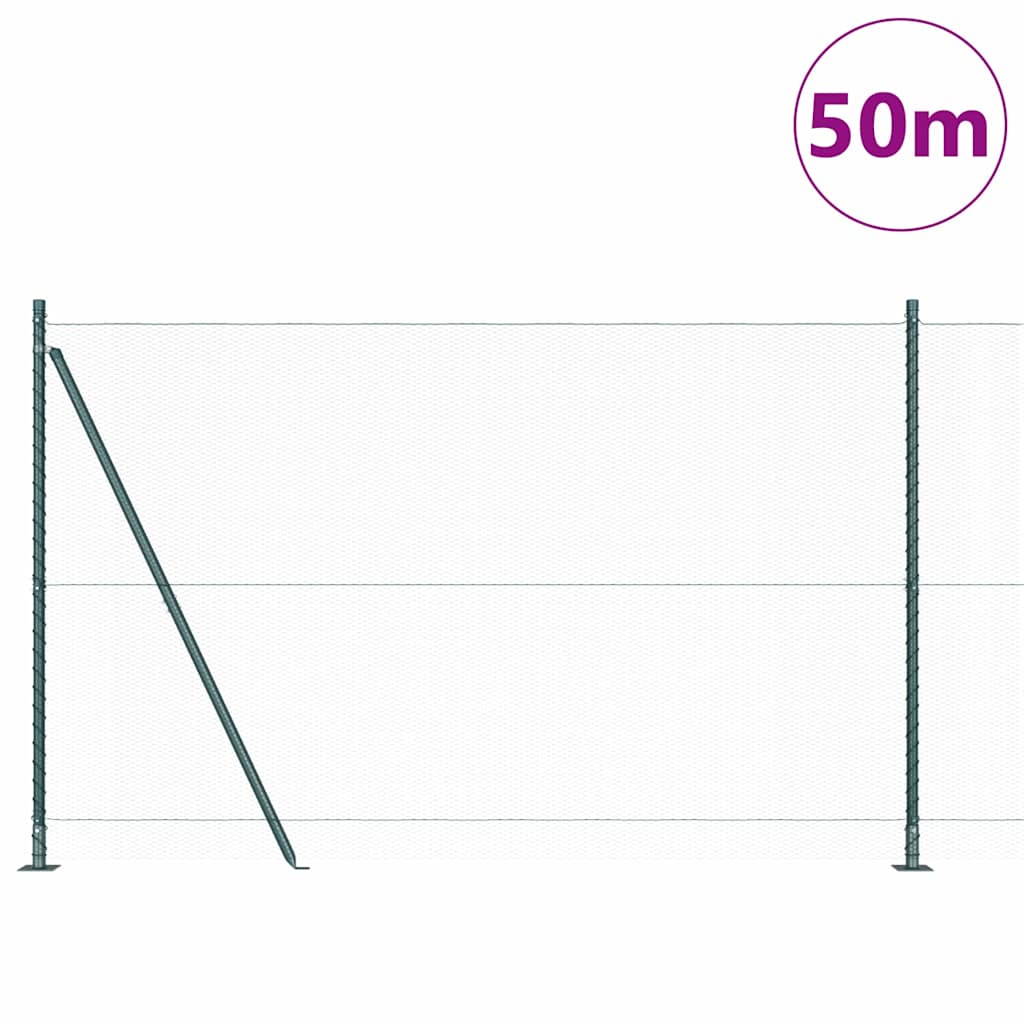 Recinzione Metallica Saldato con Base in Cemento 50x1,4 m