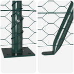 Recinzione Metallica Saldata con Base in Cemento 100x50 cm - Acciaio Rivestito PVC Verde