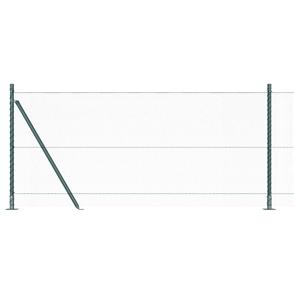 Recinzione Metallica Saldata con Pali e Base in Cemento 100x1 m
