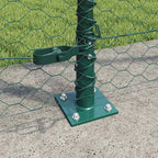 Recinzione Metallica Saldata con Base in Cemento 100x1,5m - Acciaio Rivestito PVC Verde