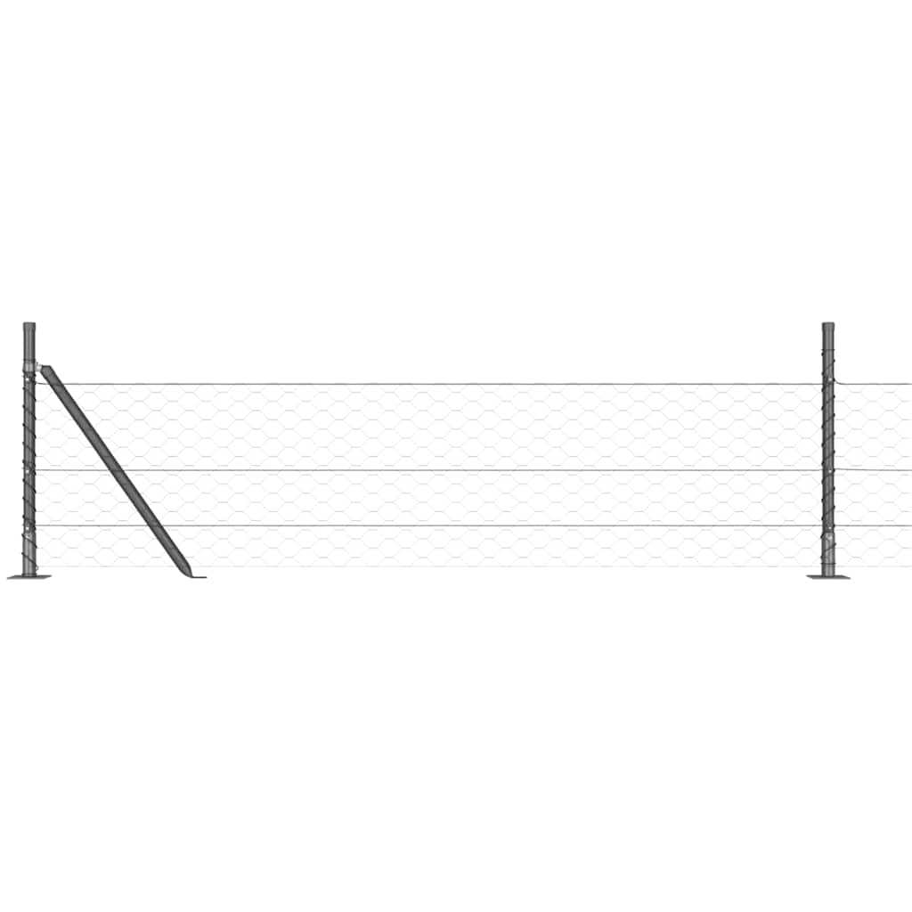 Recinzione Metallica Saldata con Base in Cemento - 10 x 0,5 m