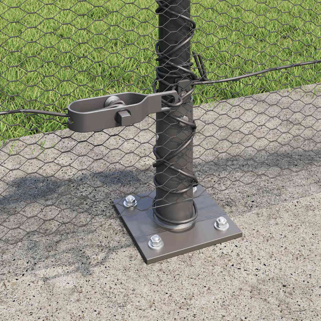 Recinzione Metallica Saldato con Base in Cemento 10x0,6 m
