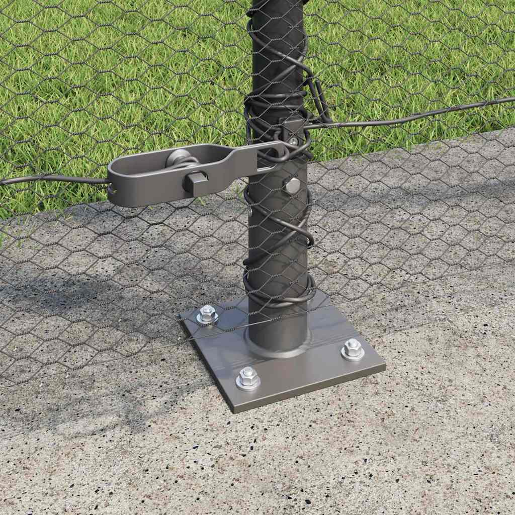 Recinzione Metallica Saldata con Base in Cemento 10x1,5m
