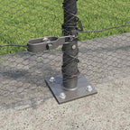 Recinzione Metallica Saldato con Base in Cemento 10 x 1,6 m