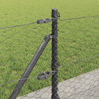 Recinzione Metallica Saldata con Pali e Base in Cemento 25 x 0,5 m