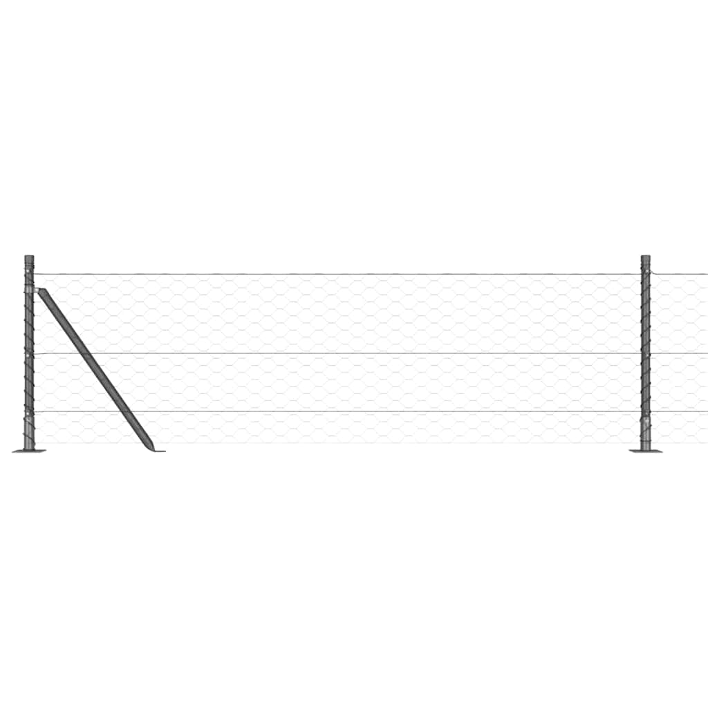 Recinzione Metallica Saldata con Base in Cemento - 25 x 0,5 m
