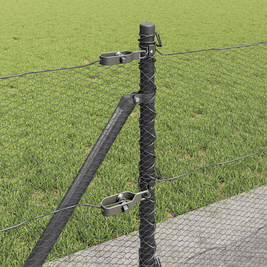 Recinzione Metallica Saldato con Base in Cemento 25x0,6 m