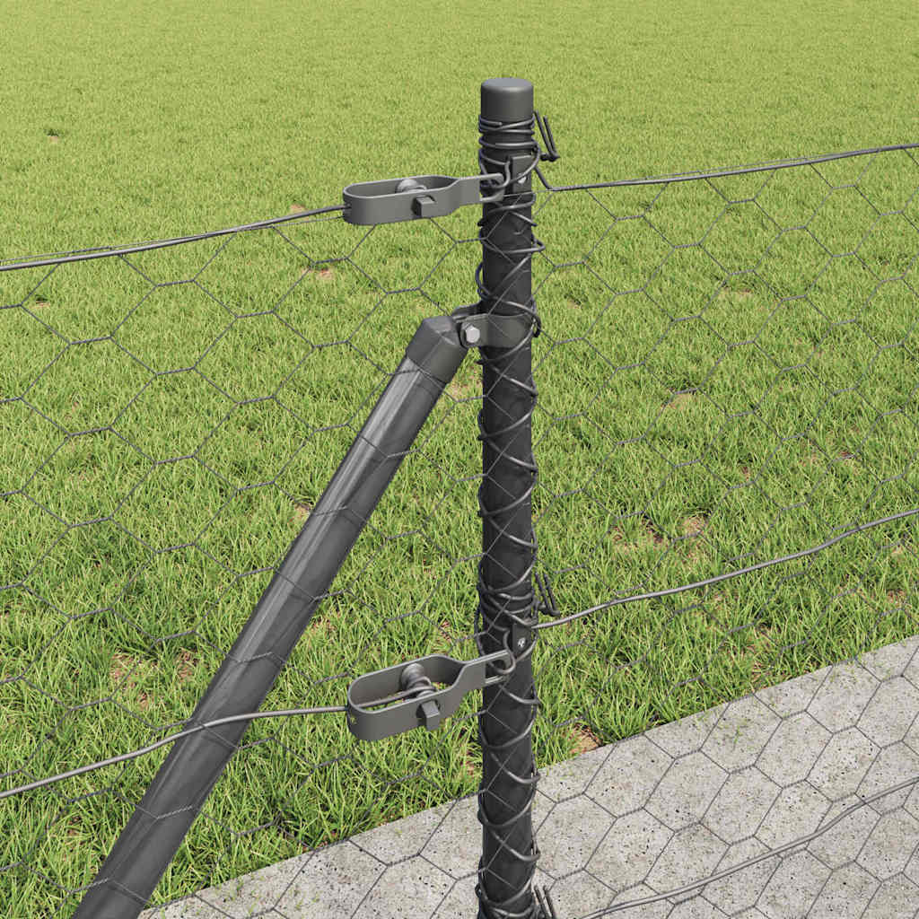 Recinzione Metallica Saldato con Base in Cemento - Acciaio Rivestito PVC 25x0,6 m