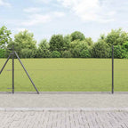 Recinzione Metallica Saldata con Base in Cemento 25x0,8 m