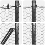 Recinzione Metallica Saldata con Pali in Acciaio e Base in Cemento 25x1,2m